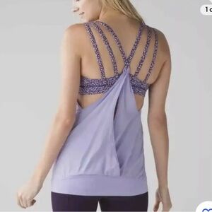 LULULEMON Nouveau Limits Tank Top Miss Mosaic Lilac Deep Zinfandel